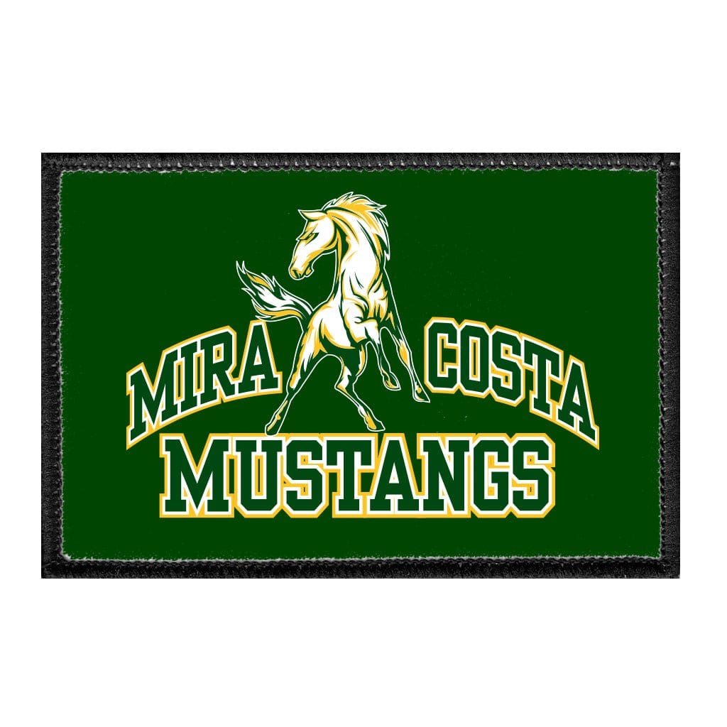 Mira Costa Mustangs - Horse - Removable Patch - Pull Patch - Removable Patches That Stick To Your Gear