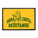 Mira Costa Mustangs Horse - Yellow Background - Removable Patch - Pull Patch - Removable Patches That Stick To Your Gear