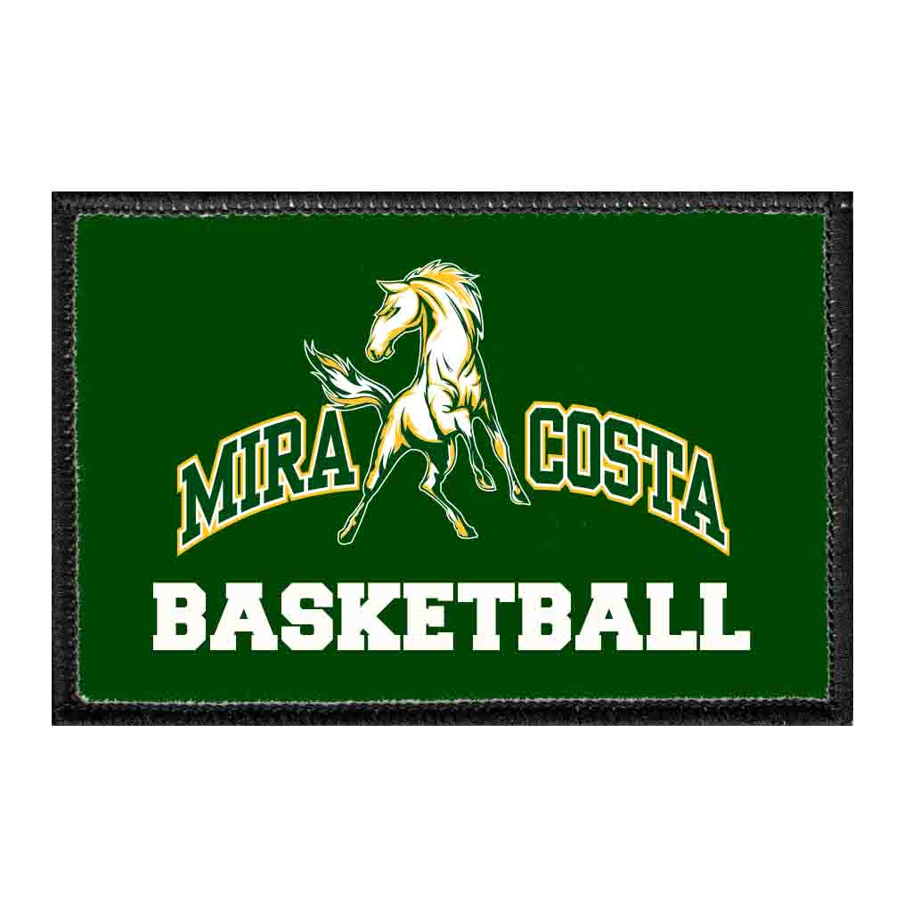 Mira Costa Sports - Basketball - Removable Patch - Pull Patch - Removable Patches That Stick To Your Gear