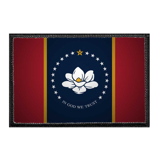 Mississippi State Flag - New - Color - Removable Patch - Pull Patch - Removable Patches For Authentic Flexfit and Snapback Hats