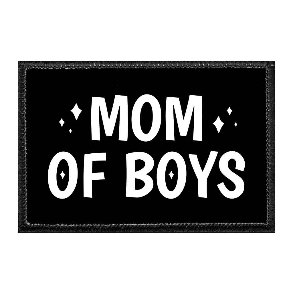 Mom Of Boys - Removable Patch - Pull Patch - Removable Patches That Stick To Your Gear