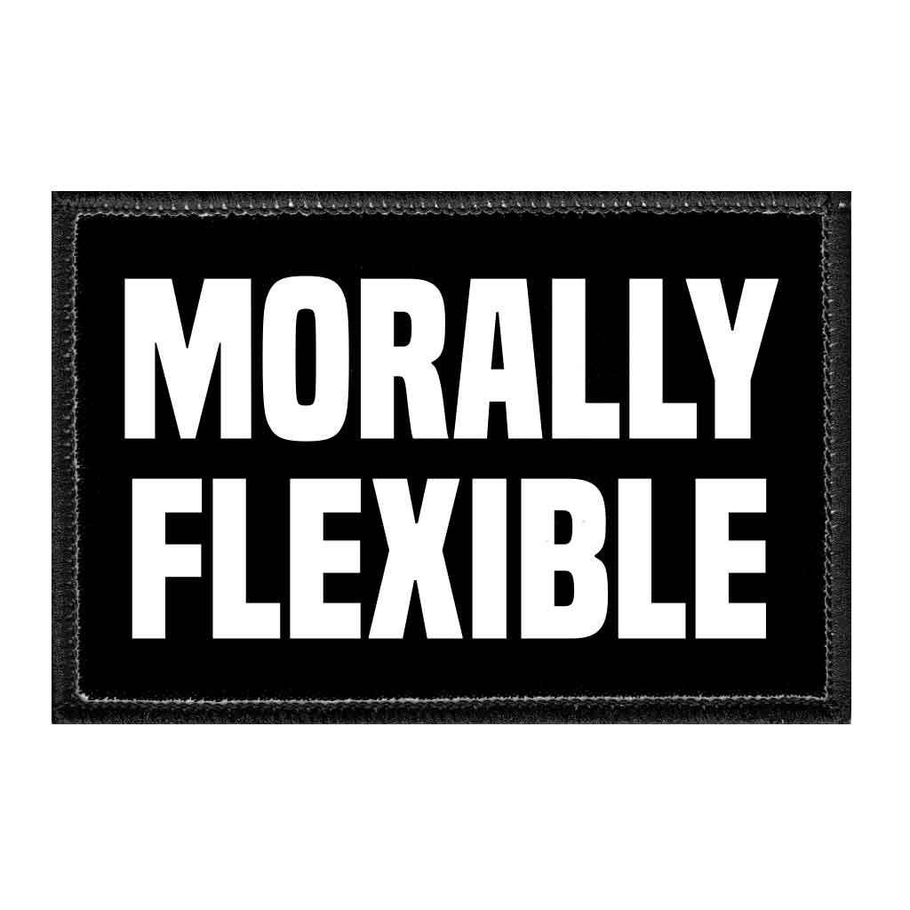 Morally Flexible - Removable Patch - Pull Patch - Removable Patches For Authentic Flexfit and Snapback Hats