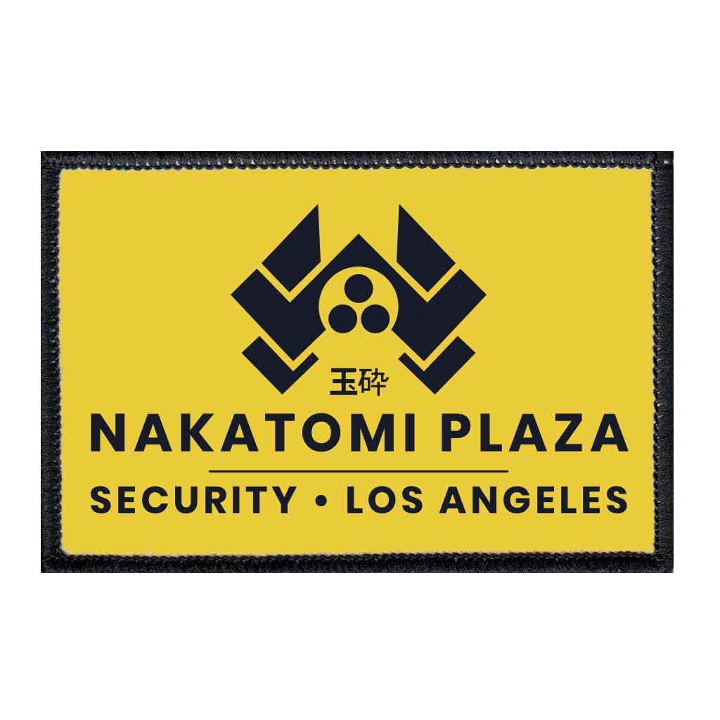 Nakatomi Plaza - Security - Yellow - Removable Patch - Pull Patch - Removable Patches For Authentic Flexfit and Snapback Hats