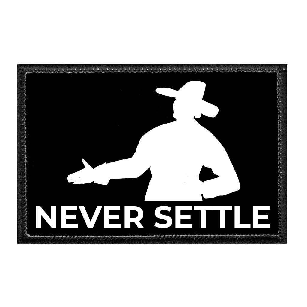 Never Settle - Thanksgiving - Removable Patch - Pull Patch - Removable Patches For Authentic Flexfit and Snapback Hats