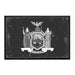 New York State Flag - Black and White - Distressed - Removable Patch - Pull Patch - Removable Patches For Authentic Flexfit and Snapback Hats