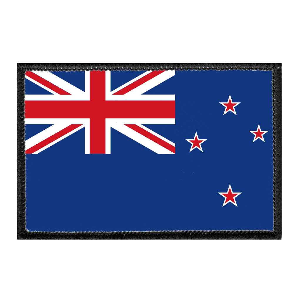 New Zealand Flag - Color - Removable Patch - Pull Patch - Removable Patches For Authentic Flexfit and Snapback Hats