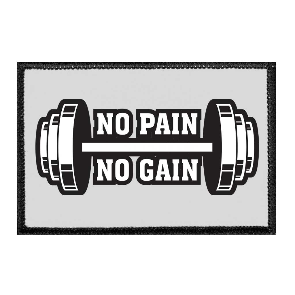 No Pain No Gain - Removable Patch - Pull Patch - Removable Patches For Authentic Flexfit and Snapback Hats