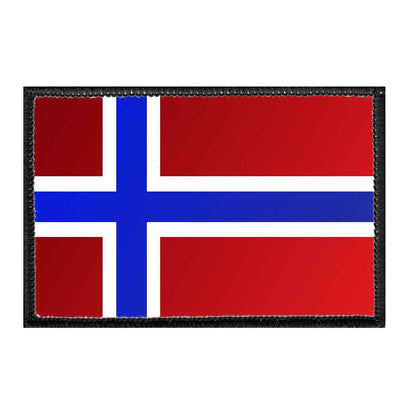 Norway Flag - Color - Removable Patch - Pull Patch - Removable Patches For Authentic Flexfit and Snapback Hats