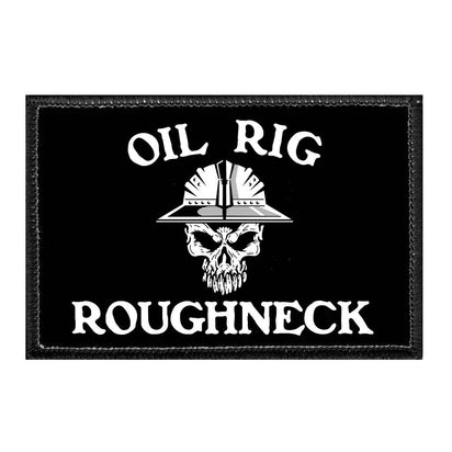 Oil Rig - Roughneck Skull - Removable Patch - Pull Patch - Removable Patches For Authentic Flexfit and Snapback Hats