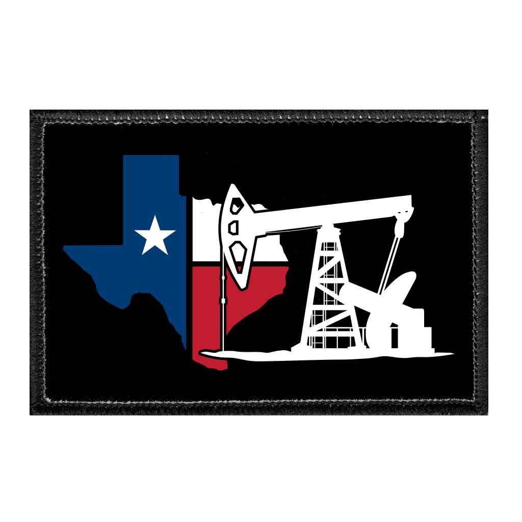 Oil Rig - Texas Flag- Removable Patch - Pull Patch - Removable Patches For Authentic Flexfit and Snapback Hats