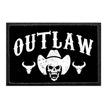 Outlaw - Removable Patch - Pull Patch - Removable Patches For Authentic Flexfit and Snapback Hats