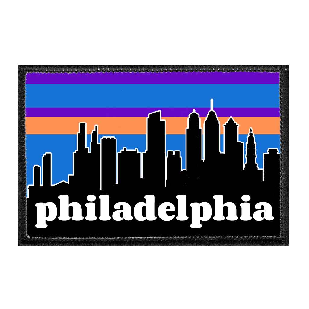 Philadelphia - Skyline - Removable Patch - Pull Patch - Removable Patches For Authentic Flexfit and Snapback Hats