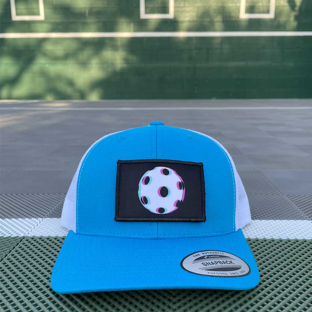 Pickleball 3D - Removable Patch - Pull Patch - Removable Patches For Authentic Flexfit and Snapback Hats