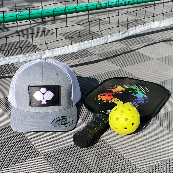 Pickleball - Racquets - 3D - Removable Patch - Pull Patch - Removable Patches For Authentic Flexfit and Snapback Hats