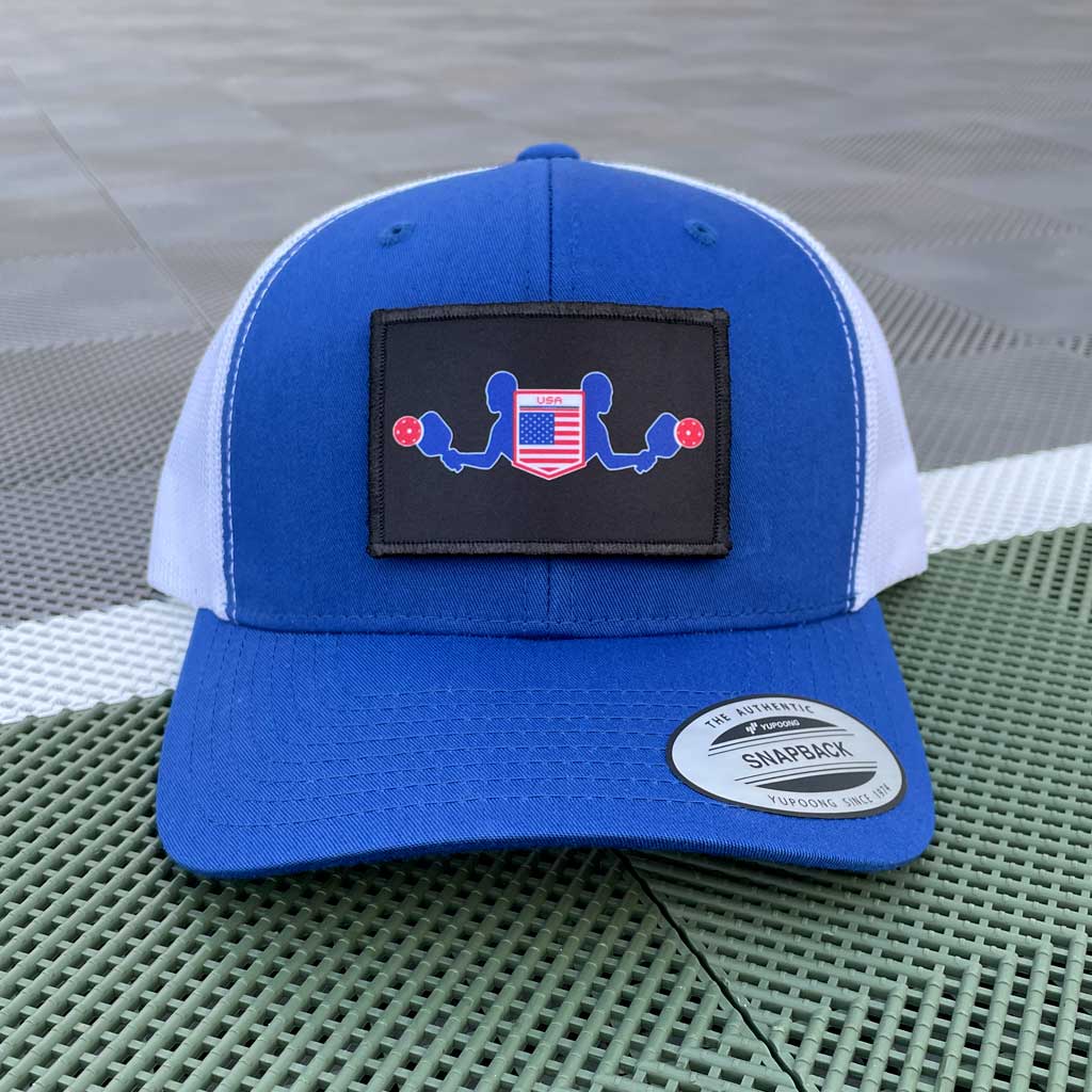 Pickleball USA - Removable Patch - Pull Patch - Removable Patches For Authentic Flexfit and Snapback Hats