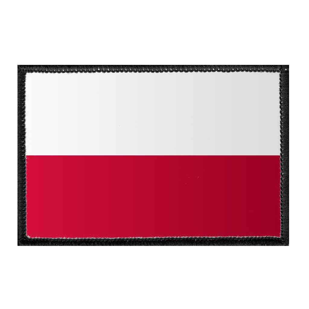 Poland Flag - Color - Removable Patch - Pull Patch - Removable Patches For Authentic Flexfit and Snapback Hats