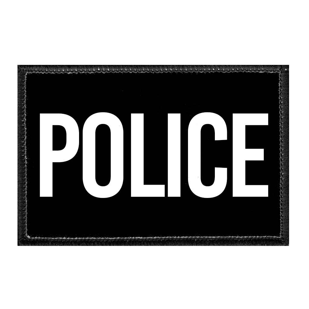 Police - Removable Patch - Pull Patch - Removable Patches For Authentic Flexfit and Snapback Hats