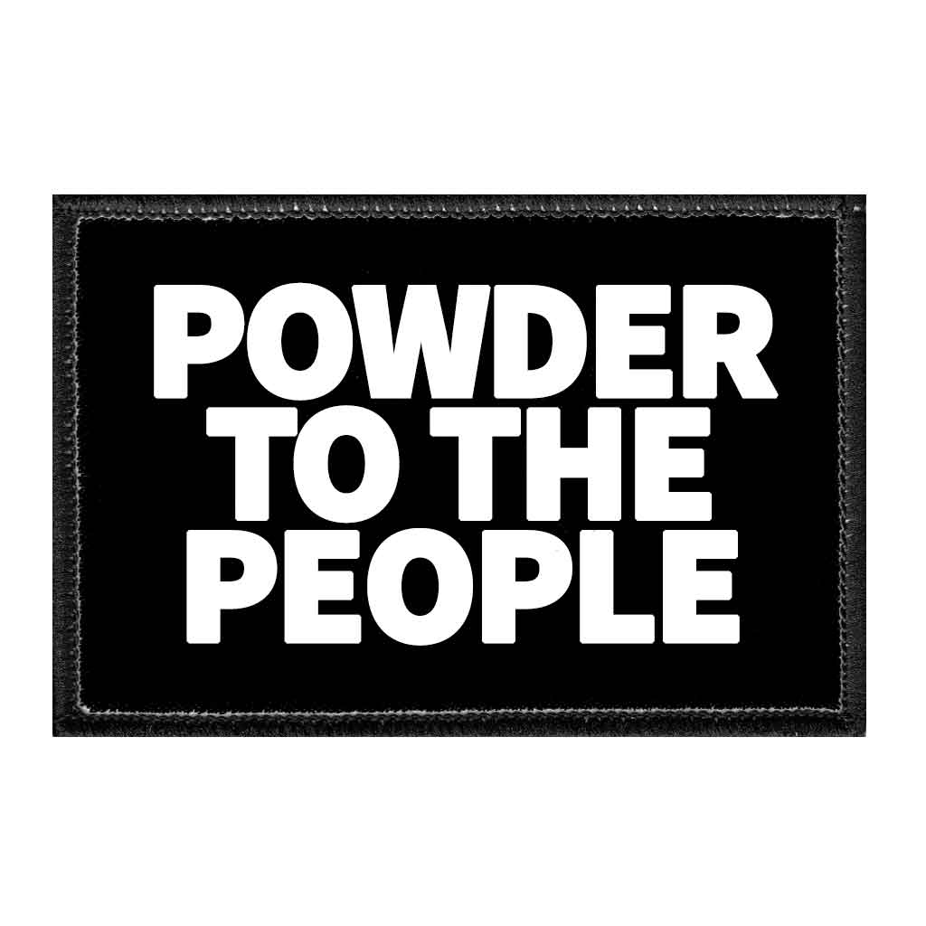 Powder To The People - Removable Patch - Pull Patch - Removable Patches For Authentic Flexfit and Snapback Hats
