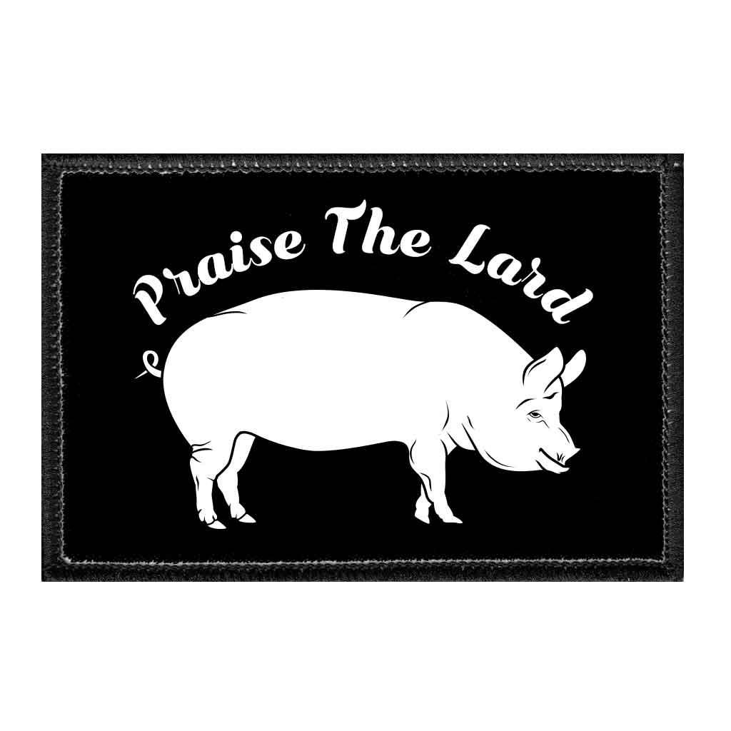 Praise The Lard - Removable Patch - Pull Patch - Removable Patches For Authentic Flexfit and Snapback Hats
