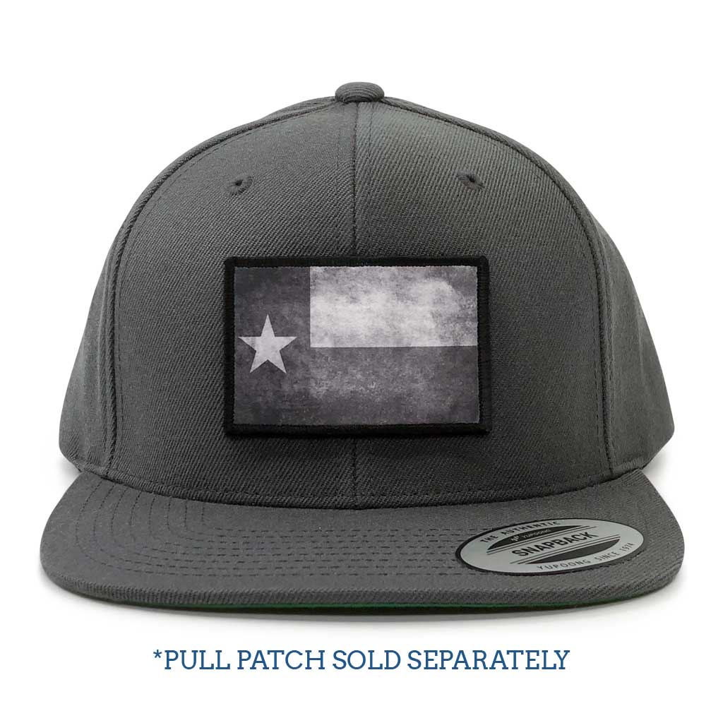 Premium Classic Pull Patch Hat By Snapback - Dark Grey - Pull Patch - Removable Patches For Authentic Flexfit and Snapback Hats