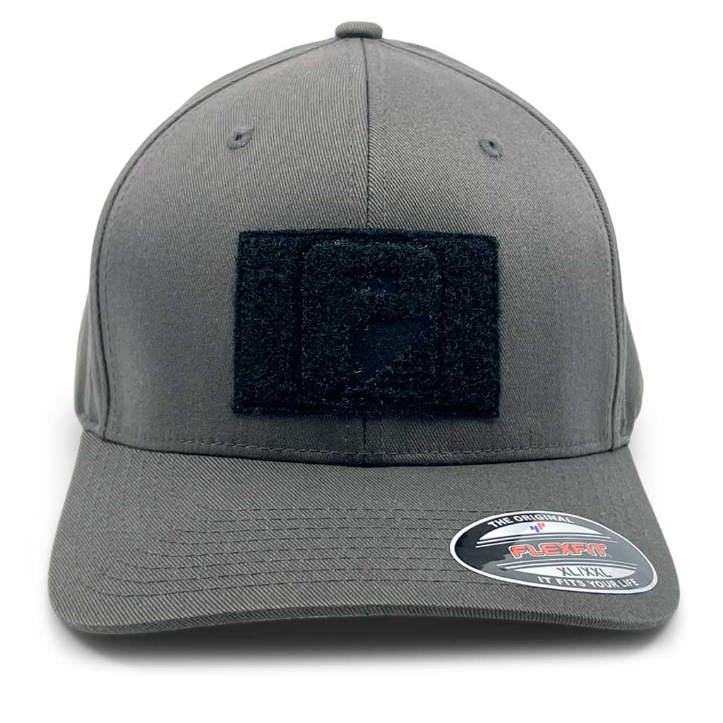 Premium Grey Visor Hat Patch Pull - Flexfit Curved By