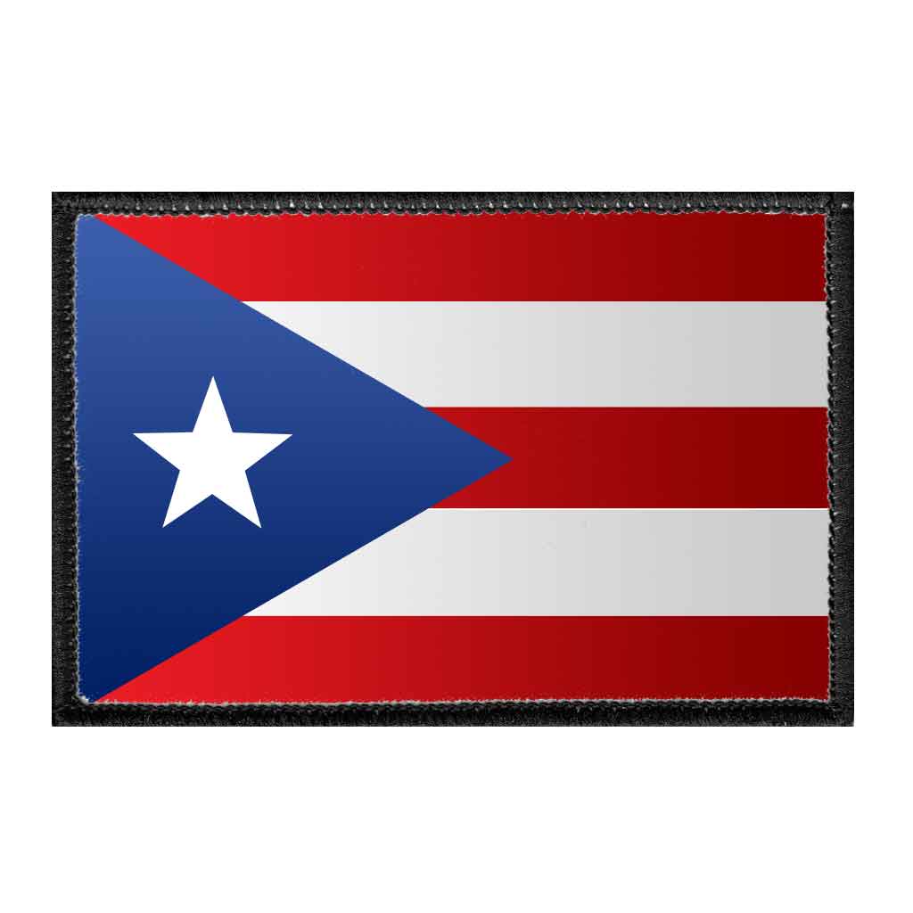 Puerto Rico Flag - Color - Removable Patch - Pull Patch - Removable Patches For Authentic Flexfit and Snapback Hats