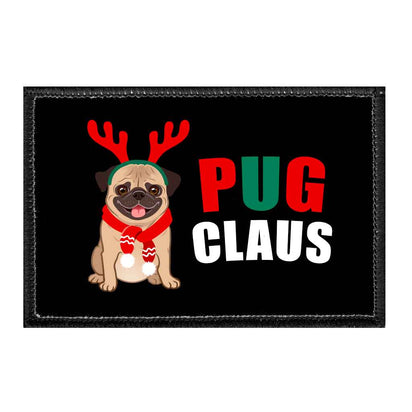 Pug Claus - Removable Patch - Pull Patch - Removable Patches That Stick To Your Gear