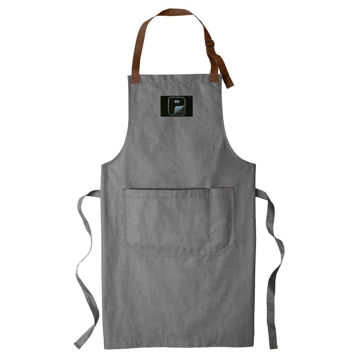 Pull Patch Craftsman Style Full Length BBQ & Baking Apron - Ash Grey - Pull Patch - Removable Patches That Stick To Your Gear