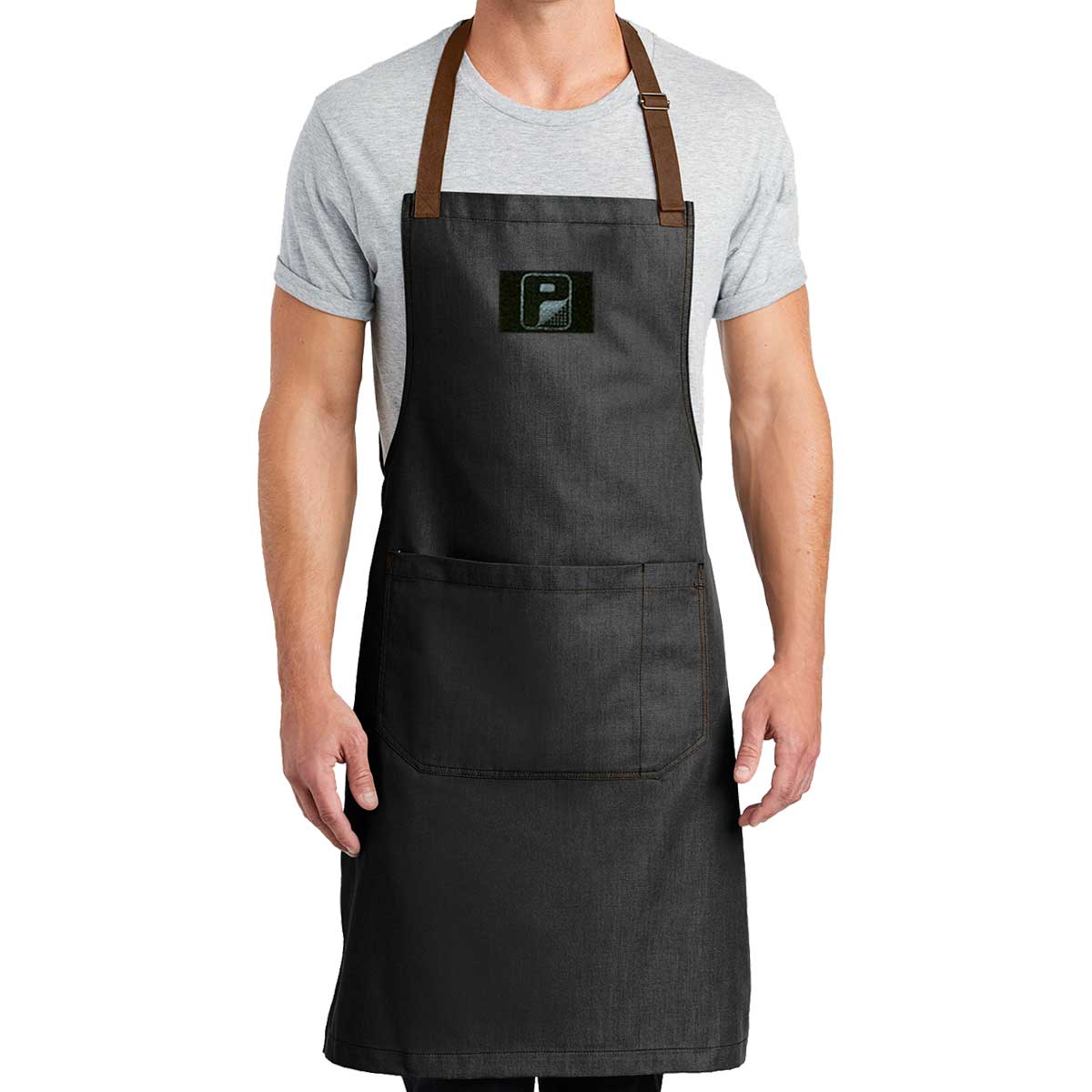 Pull Patch Craftsman Style Full Length BBQ & Baking Apron - Dark Midnight - Pull Patch - Removable Patches That Stick To Your Gear