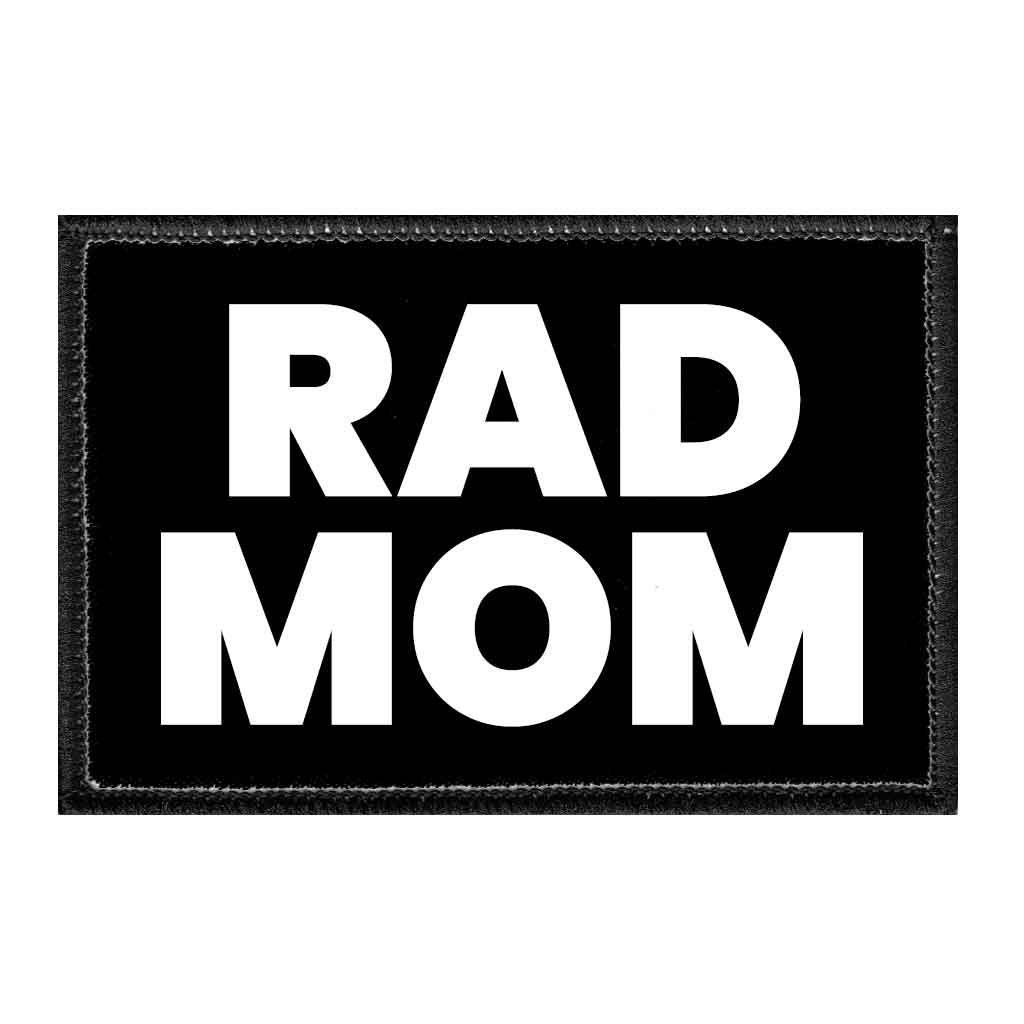 Rad Mom - Removable Patch - Pull Patch - Removable Patches For Authentic Flexfit and Snapback Hats