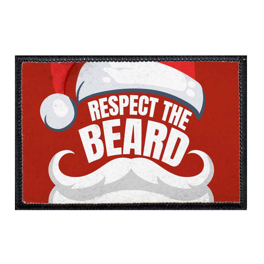 Respect The Beard - Patch - Pull Patch - Removable Patches For Authentic Flexfit and Snapback Hats