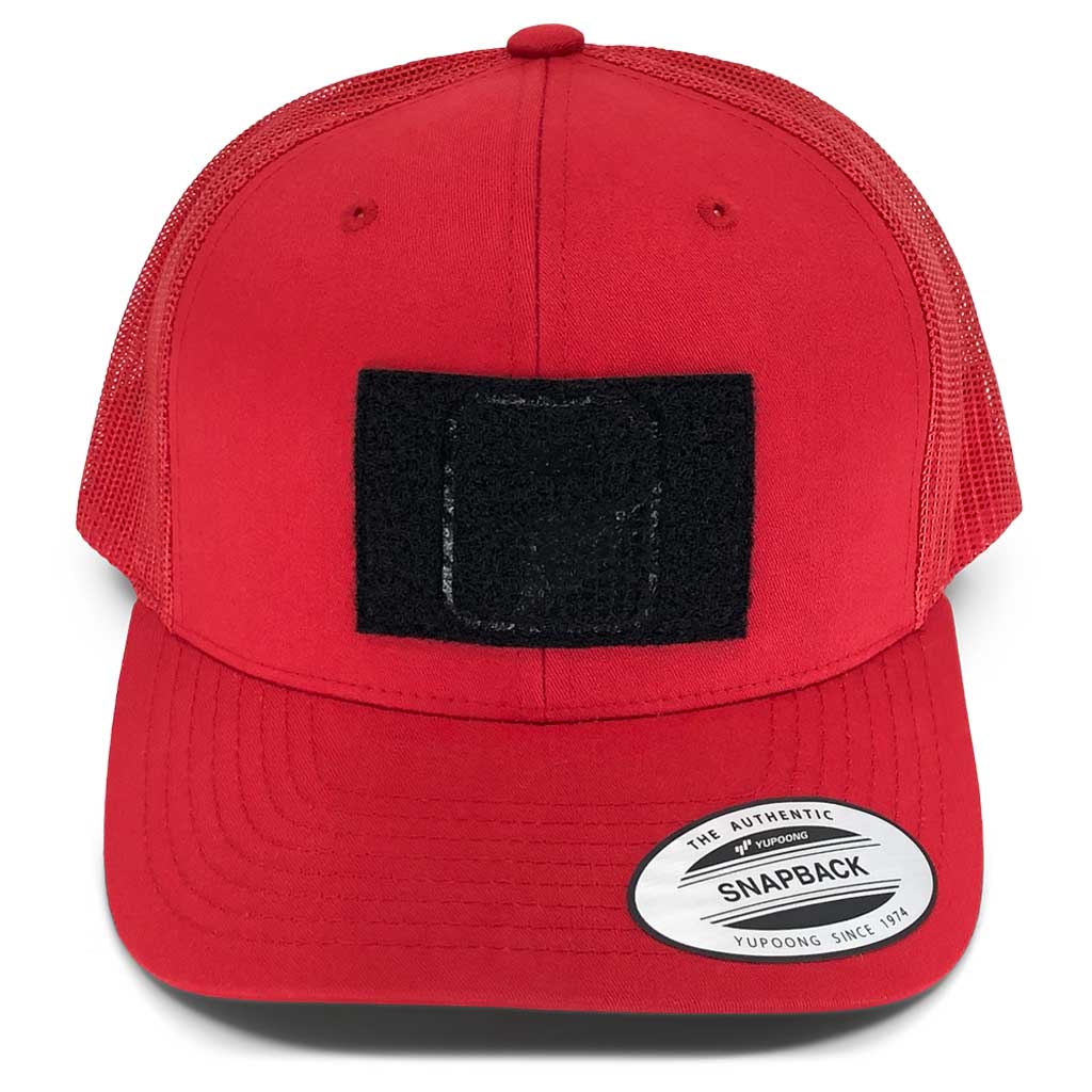 Route 66 Highway Patch on Red Poly Rope Hat With Snapback 