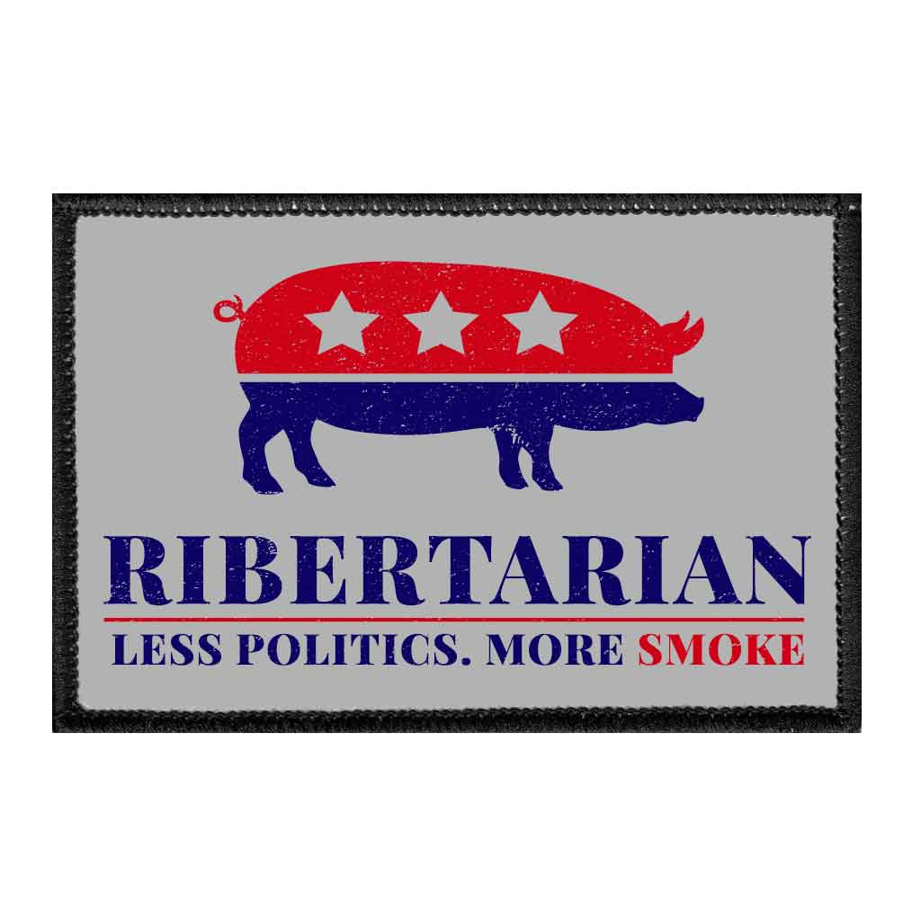 Ribertarian - Removable Patch - Pull Patch - Removable Patches For Authentic Flexfit and Snapback Hats