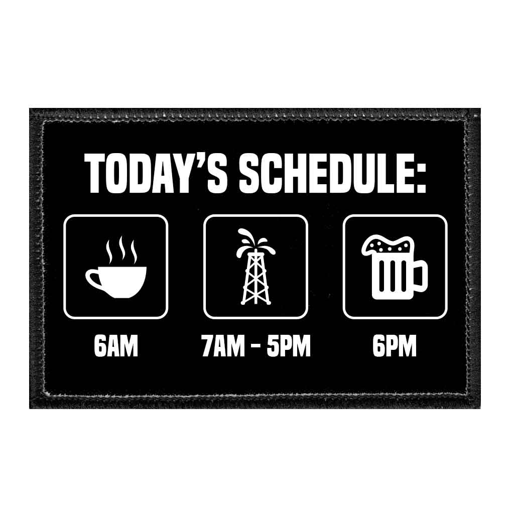 Roughneck Schedule - Removable Patch - Pull Patch - Removable Patches For Authentic Flexfit and Snapback Hats