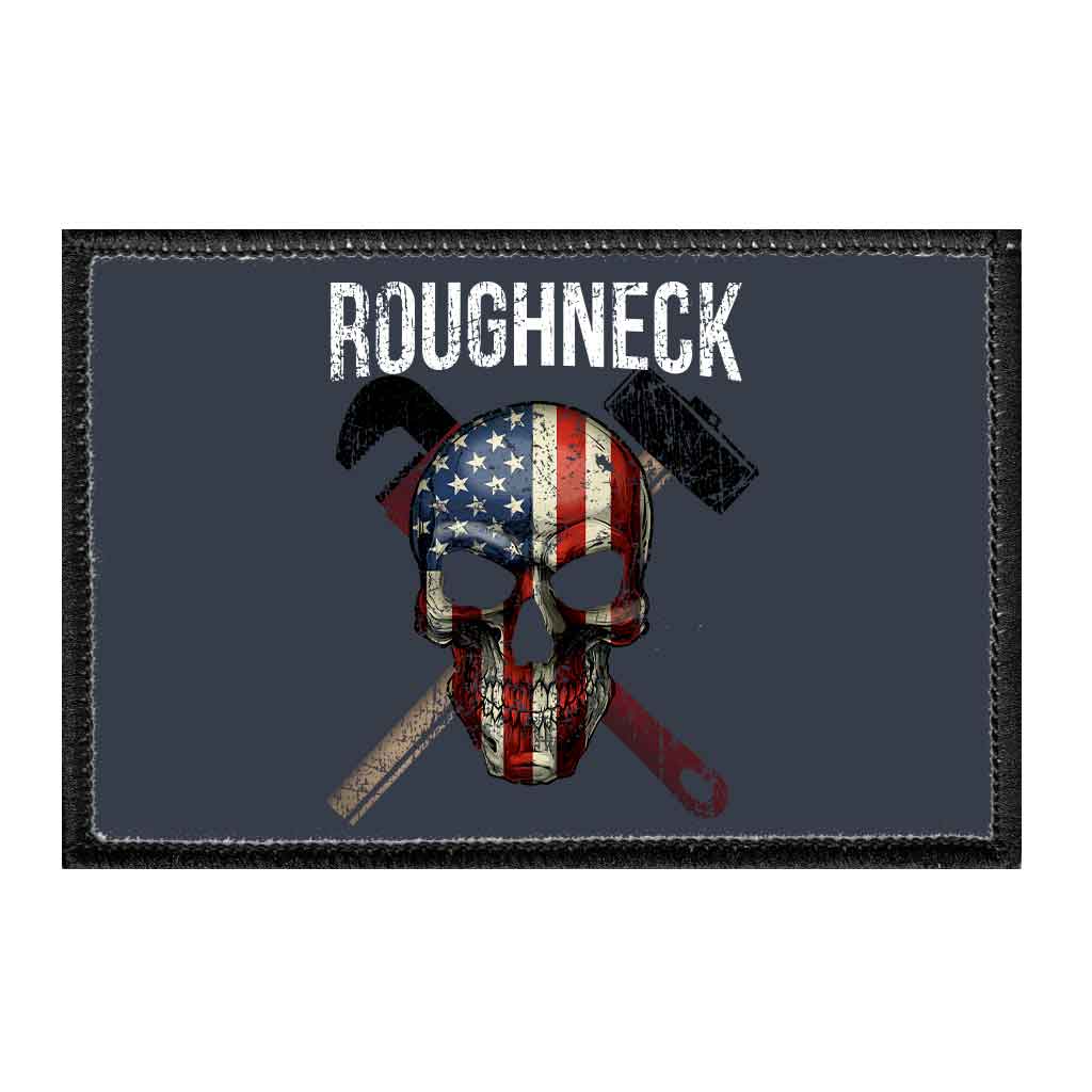 Roughneck - US Skull - Removable Patch - Pull Patch - Removable Patches For Authentic Flexfit and Snapback Hats