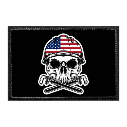 Roughneck - US Skull & Wrenches - Removable Patch - Pull Patch - Removable Patches For Authentic Flexfit and Snapback Hats