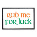 Rub Me For Luck - Orange - Patch - Pull Patch - Removable Patches For Authentic Flexfit and Snapback Hats