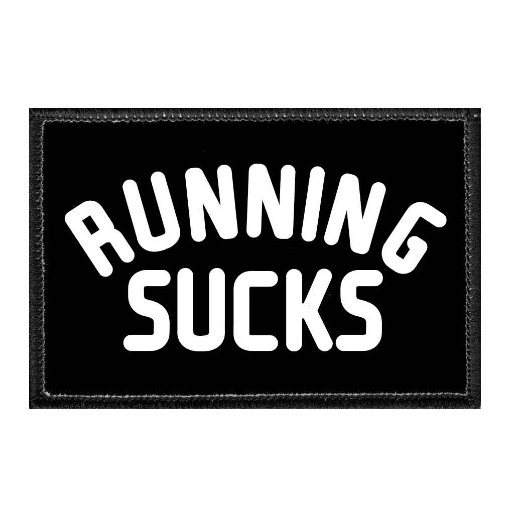 Running Sucks - Removable Patch - Pull Patch - Removable Patches For Authentic Flexfit and Snapback Hats