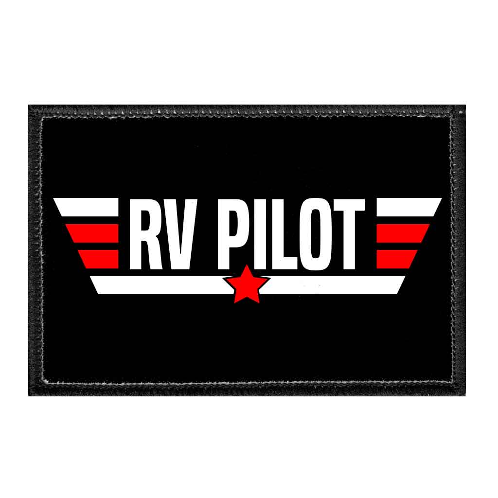 RV Pilot - Removable Patch - Pull Patch - Removable Patches For Authentic Flexfit and Snapback Hats