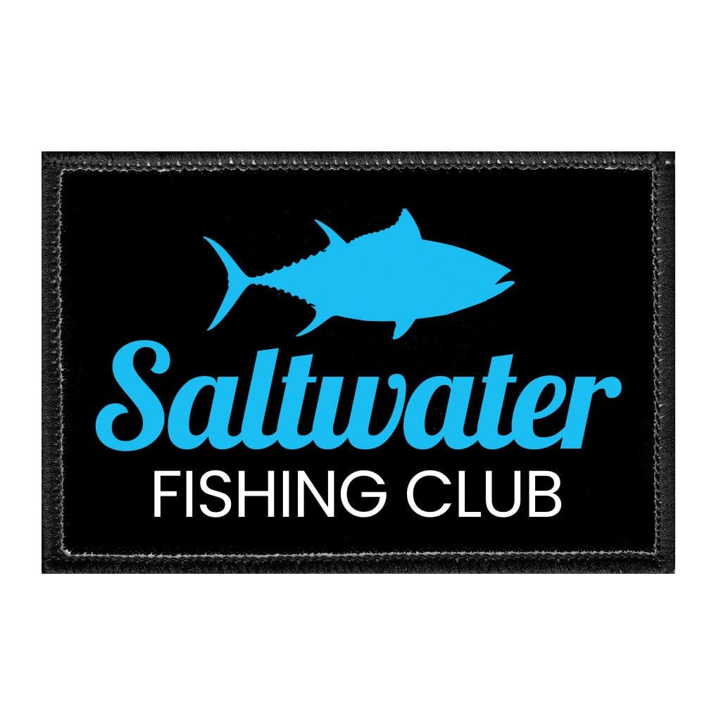 Saltwater Fishing Club - Removable Patch - Pull Patch - Removable Patches That Stick To Your Gear