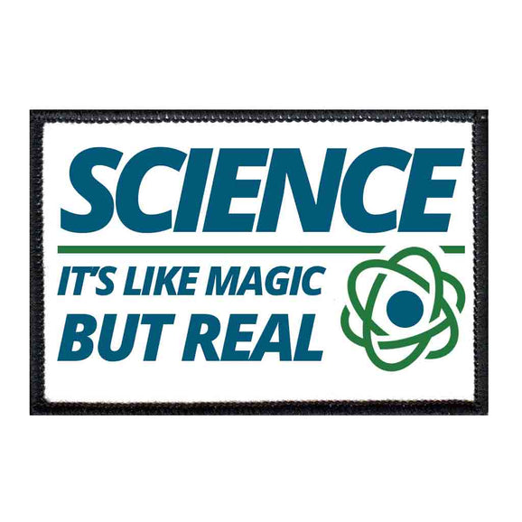 Science It's Like Magic But Real - Removable Patch - Pull Patch - Removable Patches For Authentic Flexfit and Snapback Hats