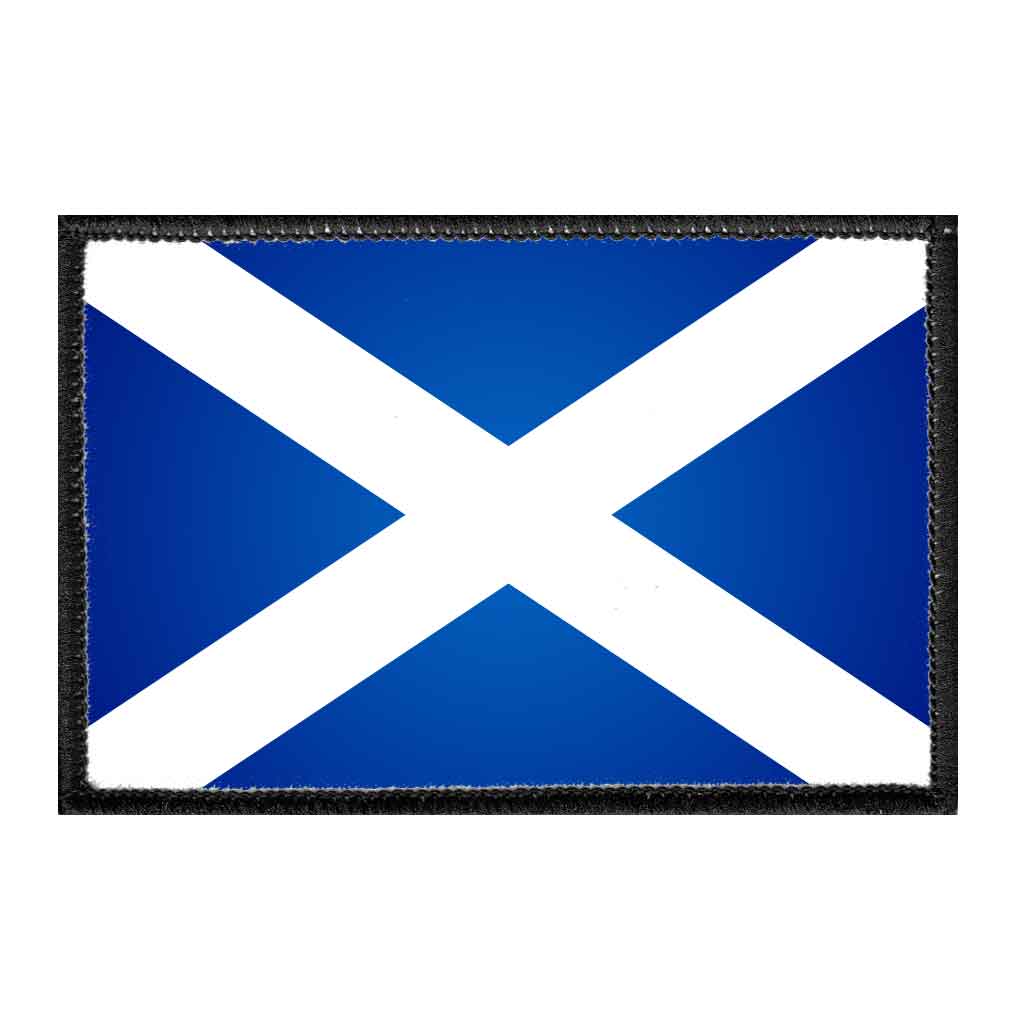 Scotland Flag - Color - Removable Patch - Pull Patch - Removable Patches For Authentic Flexfit and Snapback Hats