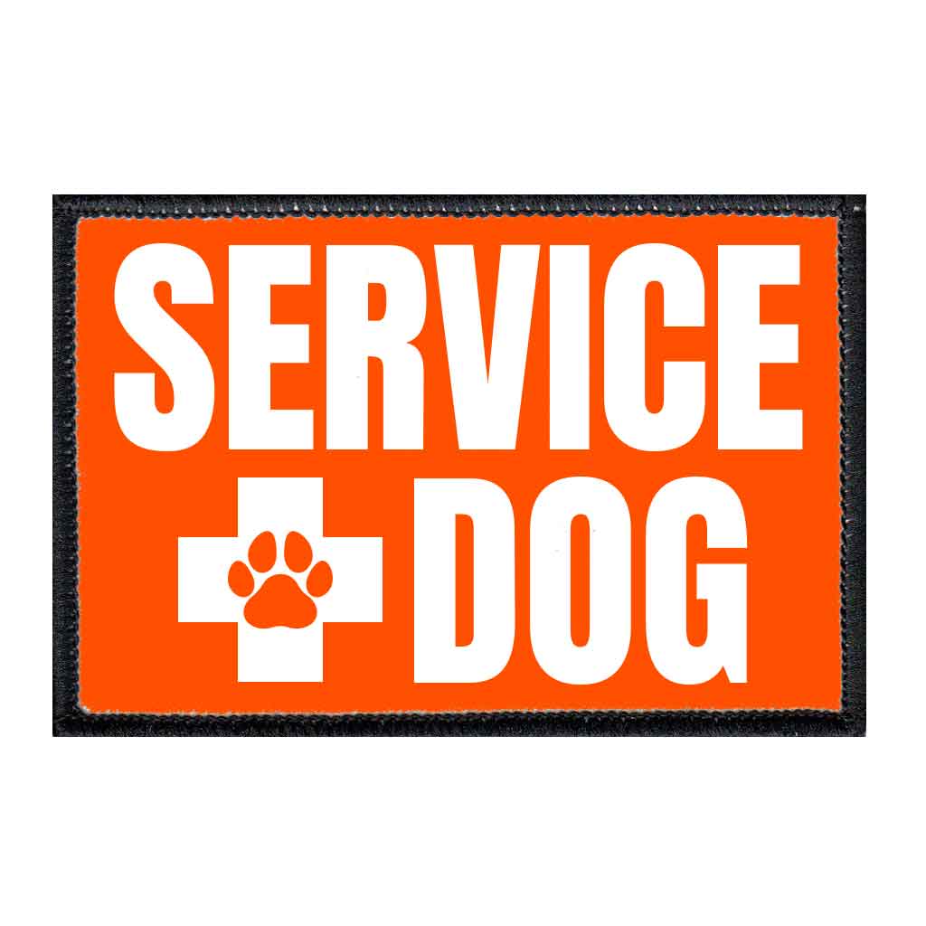 Service Dog - Cross - Removable Patch - Pull Patch - Removable Patches For Authentic Flexfit and Snapback Hats
