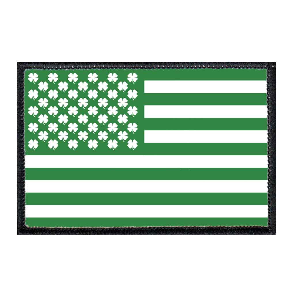 Shamrock Flag - Patch - Pull Patch - Removable Patches For Authentic Flexfit and Snapback Hats