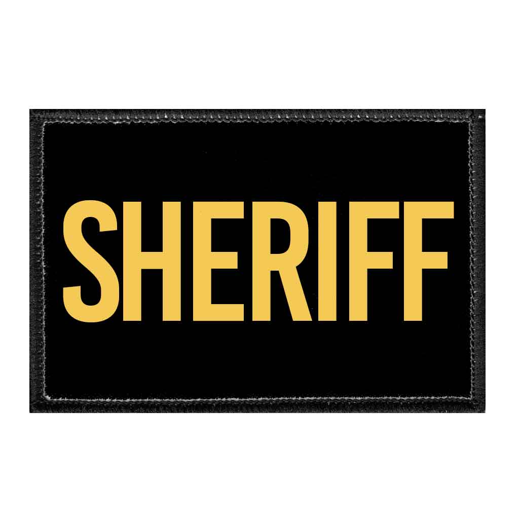 Sheriff - Removable Patch - Pull Patch - Removable Patches For Authentic Flexfit and Snapback Hats