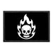 Skull On Fire - Removable Patch - Pull Patch - Removable Patches That Stick To Your Gear