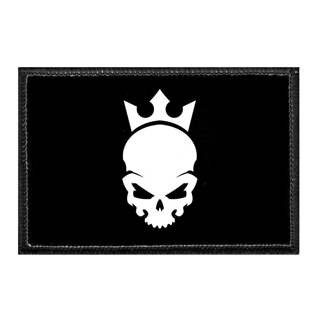 Skull With Crown - Removable Patch - Pull Patch - Removable Patches That Stick To Your Gear
