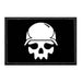 Skull With Military Helmet - Removable Patch - Pull Patch - Removable Patches That Stick To Your Gear