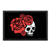Skull With Roses - Removable Patch - Pull Patch - Removable Patches That Stick To Your Gear