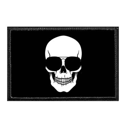 Skull With Sunglasses - Removable Patch - Pull Patch - Removable Patches That Stick To Your Gear